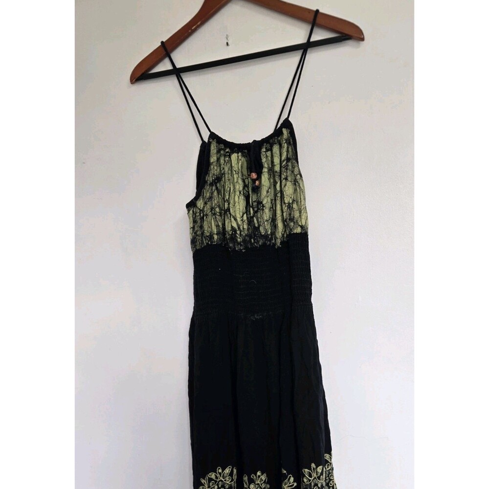 Vtg Jackpot Dress Womens S Y2K Maxi Boho Artsy Whimsigoth Witchy Fairy Grunge
